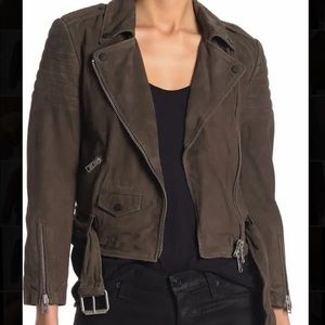 AllSaints Hitchen Suede Biker Jacket
